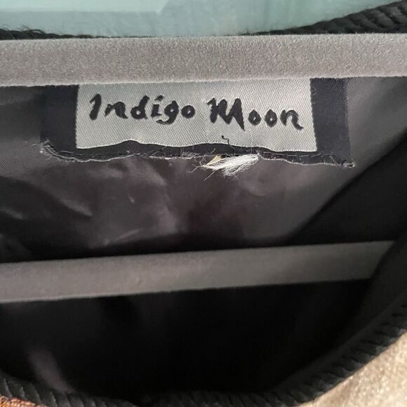 Indigo Moon Womens Artsy Leopard Print Button Up Jacket Medium Y2K Boho Hippie - Picture 4 of 12